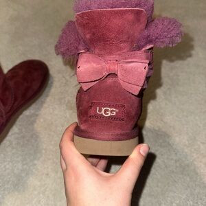 UGG Kids' Burgundy Boots with Bow